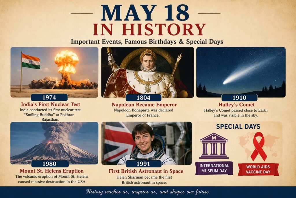 May 18 in History important events